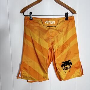 Venum MMA Fight Team Shorts - Mens XS 30 - Orange Polyester